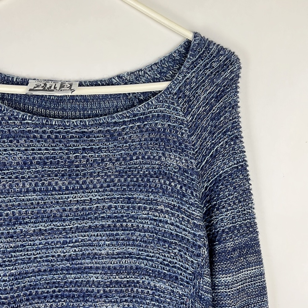 212 New York long sleeve lightweight SOFT sweater blue M - Picture 7 of 9